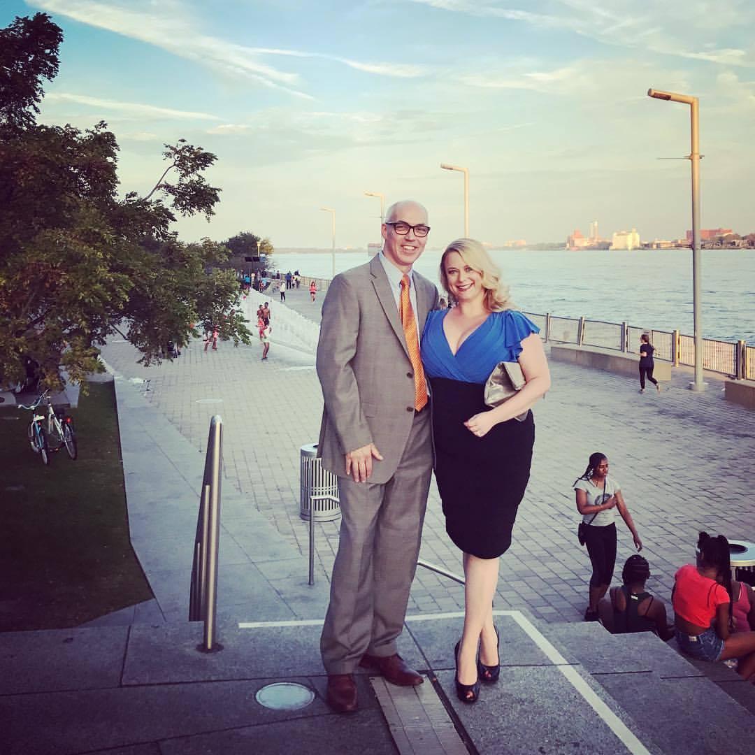 Date night down by the river all snazzy for Don's birthday!
