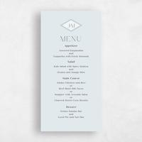 Blue Wedding Menu - Diamant