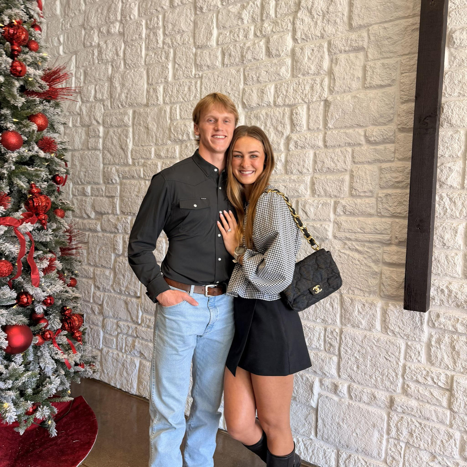 First Christmas Eve church service engaged😉