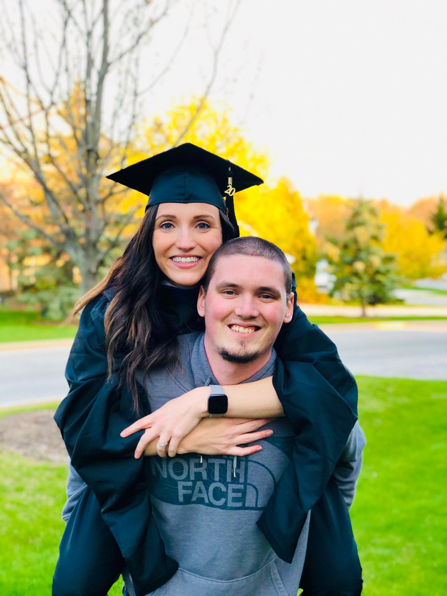 The day Jess graduated virtually with her Masters of Occupational Therapy degree. All of my hopes and dreams were made possible thanks to Kam ❤️