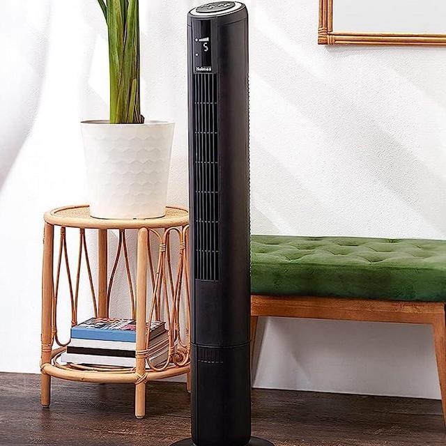HOLMES 42" SmartConnect WI-FI Digital Tower Fan, ClearRead Display, Alexa Voice Control, 80° Oscillation, 5 Speeds, 4 Modes, 8-Hour Timer, Home, Bedroom or Office, Remote Control, Matte Black