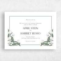 White Wedding Invitation - Willmore Landscape