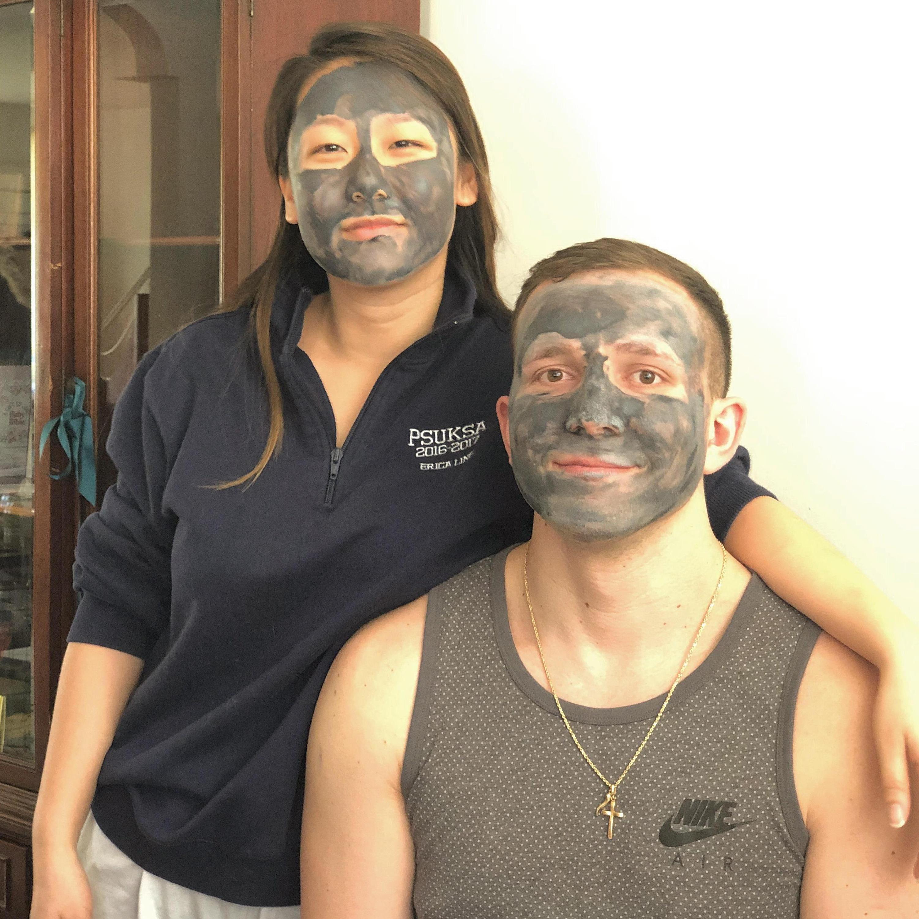 The One with charcoal face masks