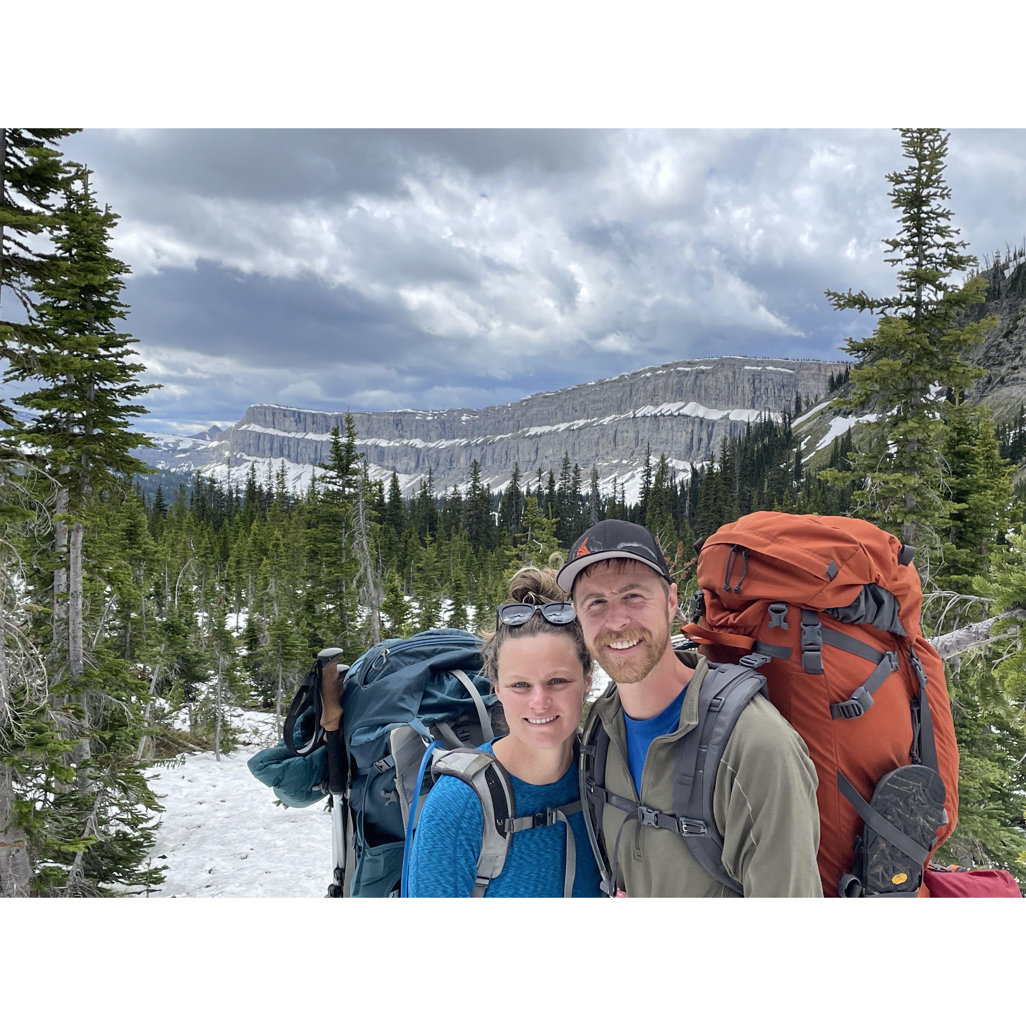 Summer 2022, Matt convinced Julie to backpack 50 miles in 5 days in the Bob Marshall Wilderness in Montana. The view of the Chinese Wall was decidedly well worth it.