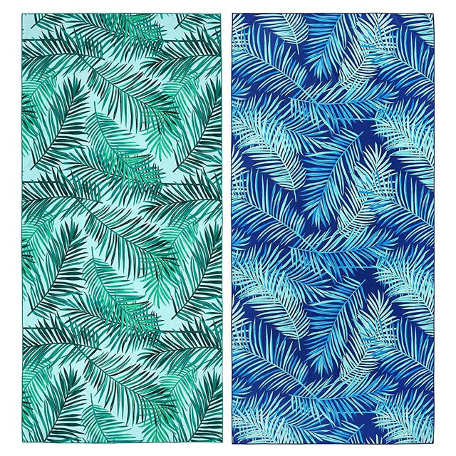 2 Pack Microfiber Beach Towel, Oversized Microfiber Pool Towel 75”x 35”, Sand-Free Beach Towel, Quick Drying Camping Towel, Super Absorbent Bath Towel Blanket, Soft Breathable and Lightweight
