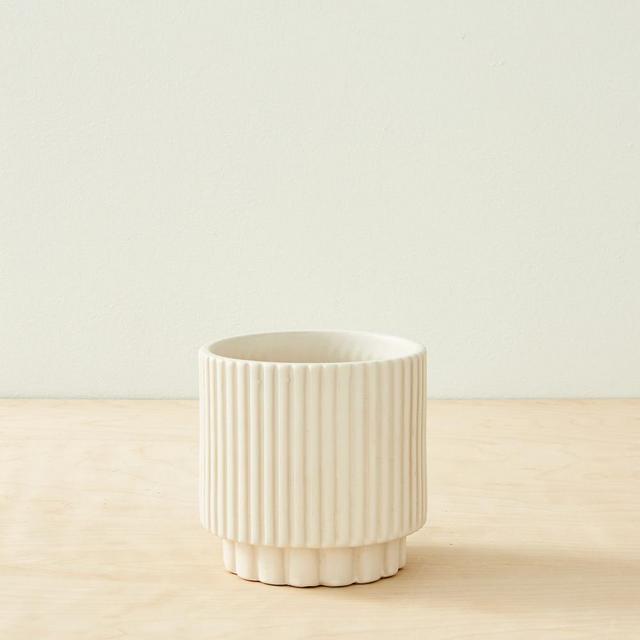 Fluted Planters, White, Extra Small