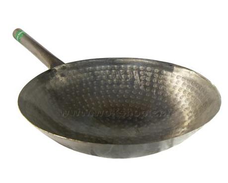 The Wok Shop’s Carbon Steel Hand-hammered Pow Wok, Wood Handle