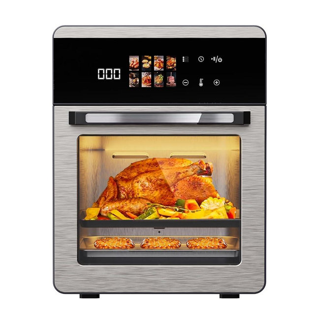 HOMLOVE 18QT Large Air Fryer Oven with Touch Screen Display, 10-in-1 Air Fry, Roast, Bake, Broil, Dry, Frozen, Proof Combo with Window, Family-Size, Multi-Function, Healthy Cooking 120V