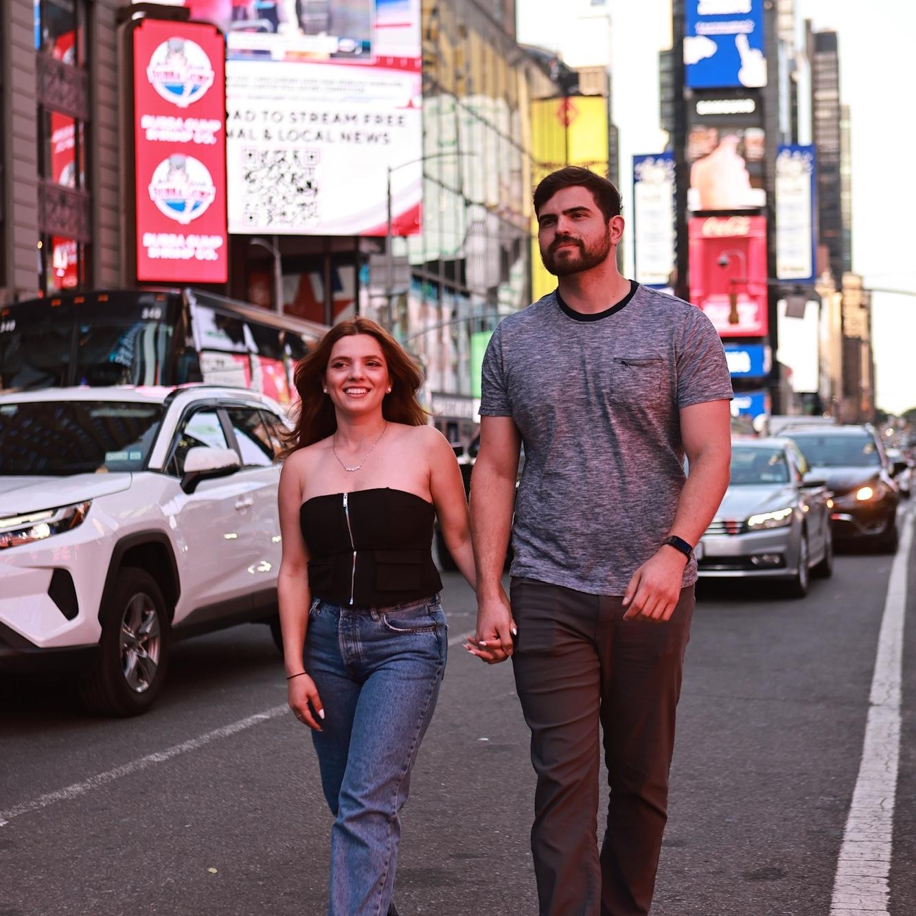 New York!!! Enjoying Times Square together 🗽