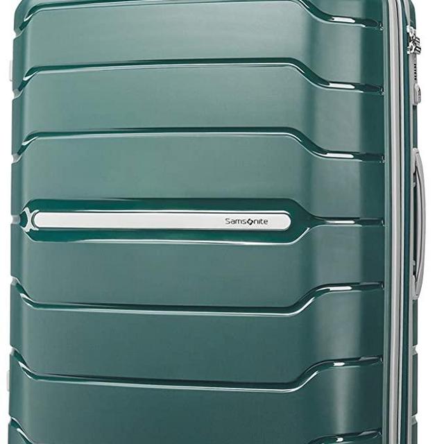 Samsonite Freeform Hardside Expandable with Double Spinner Wheels, Sage Green, Checked-Large 28-Inch