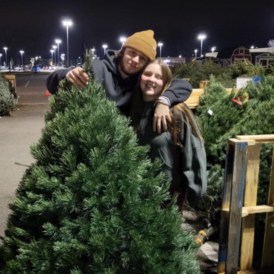I got to pick out my first christmas tree with his family.