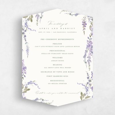 Purple Diamond Wedding Program - Riga