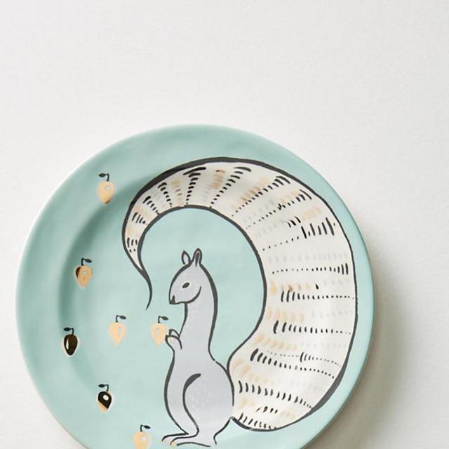 Corinna Dessert Plate Squirrel