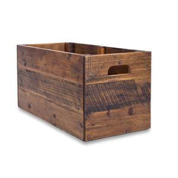 Heirloum Solid Wood Decorative Bin - Brown, 12 x 12 x 24