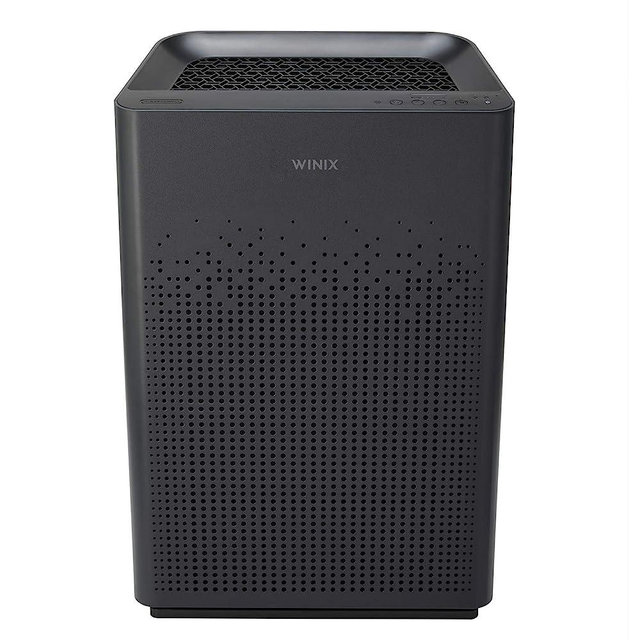 Winix AM80 True HEPA Air Purifier with Washable Advanced Odor Control (AOC) Carbon Filter, 360sq ft Room Capacity, Dark Grey, Large