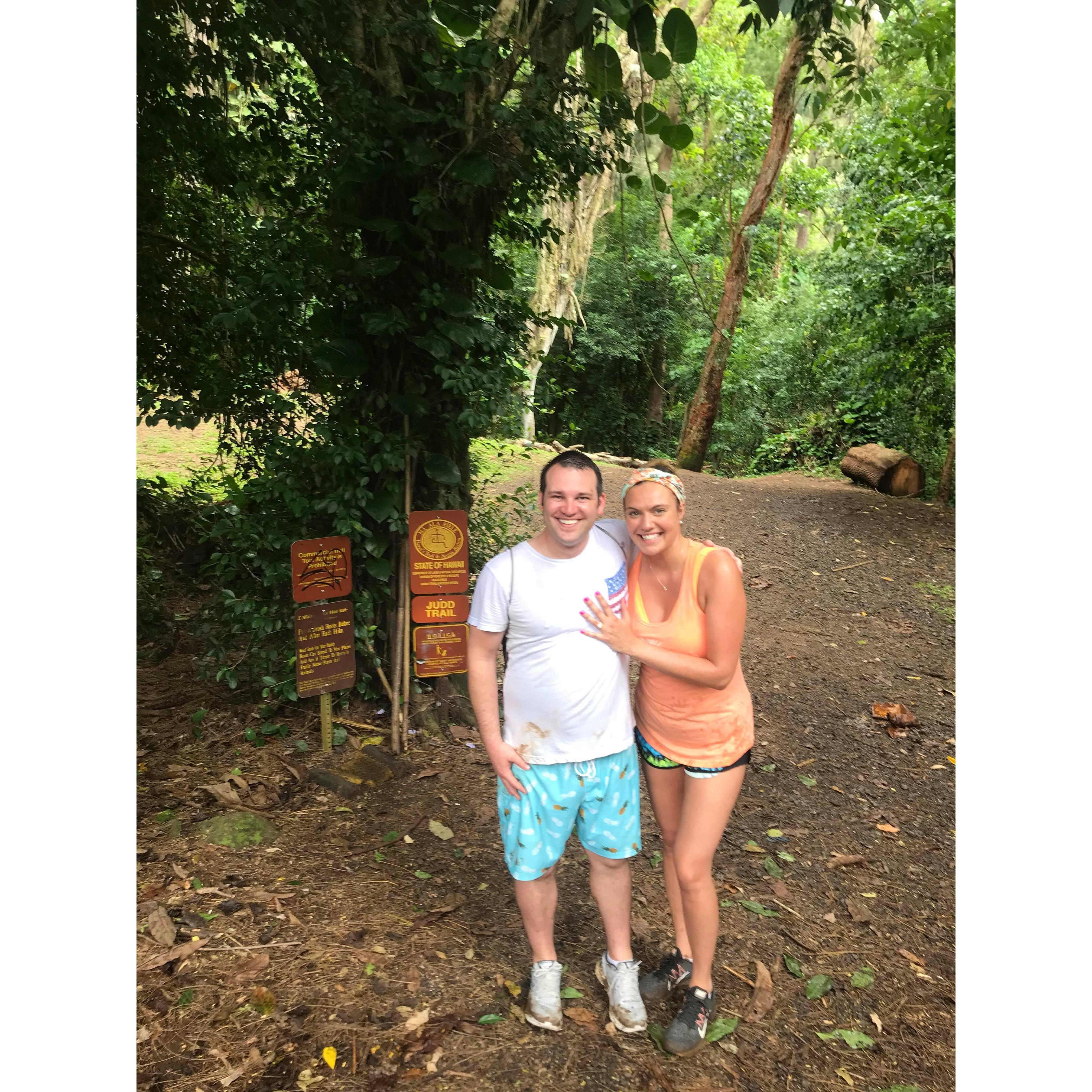 The trail we took to the water source where we got engaged!