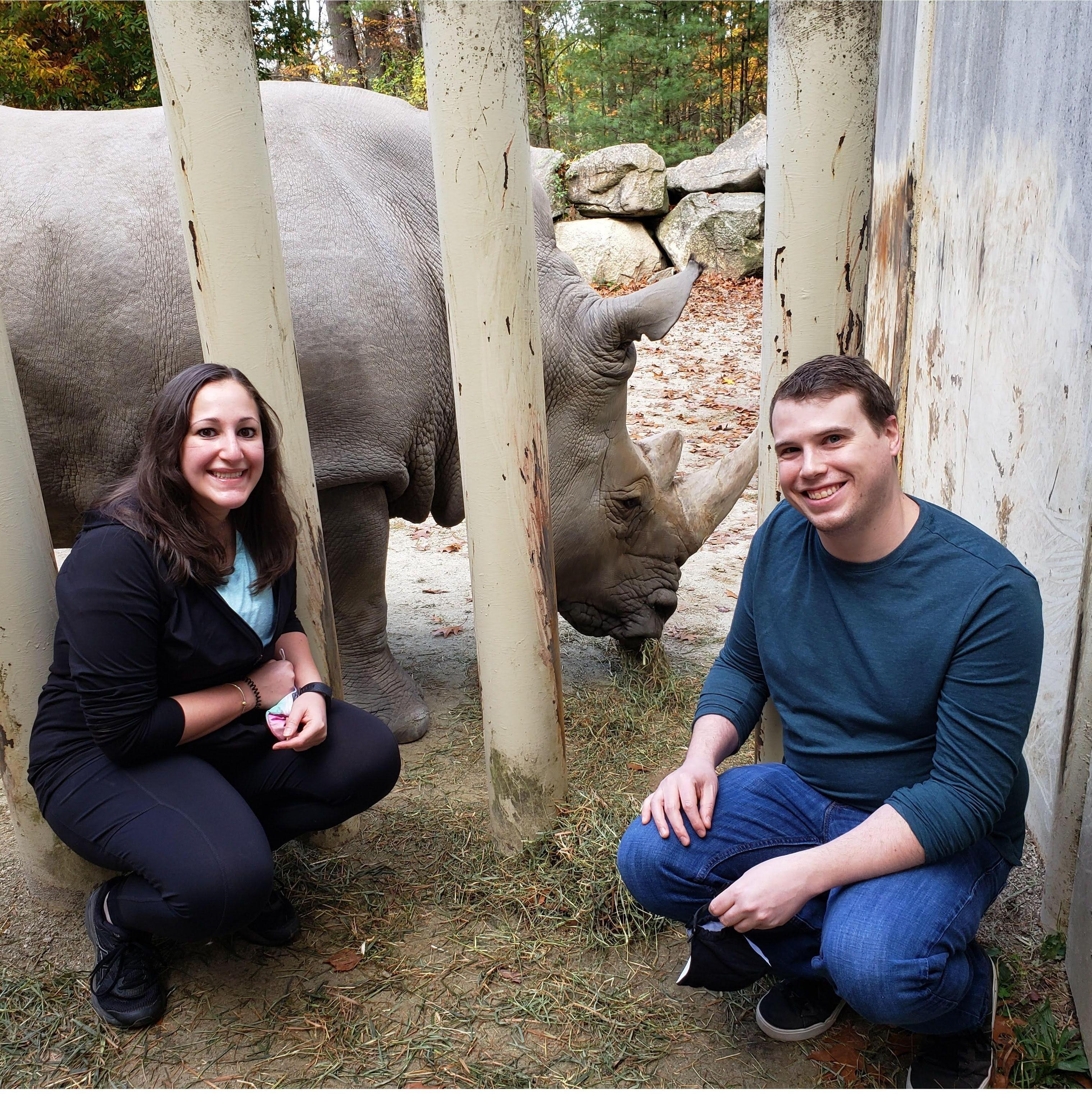 Meeting Thelma and Louise at the Southwick Zoo for my birthday gift!