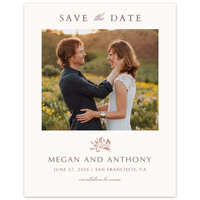 Brown Winter Wedding Digital Save the Date - Palais Photo