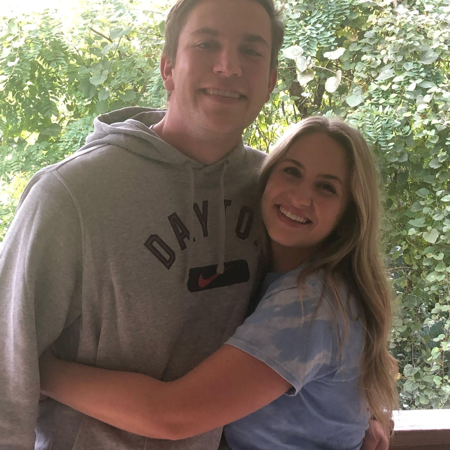 P visiting Jack during his 5th year at Dayton!