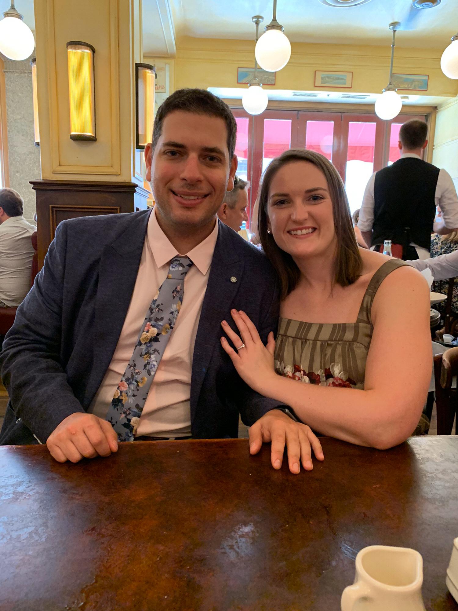 Engagement brunch at Parc in Philadelphia