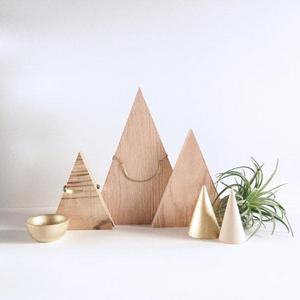 Wood Triangle Necklace Display