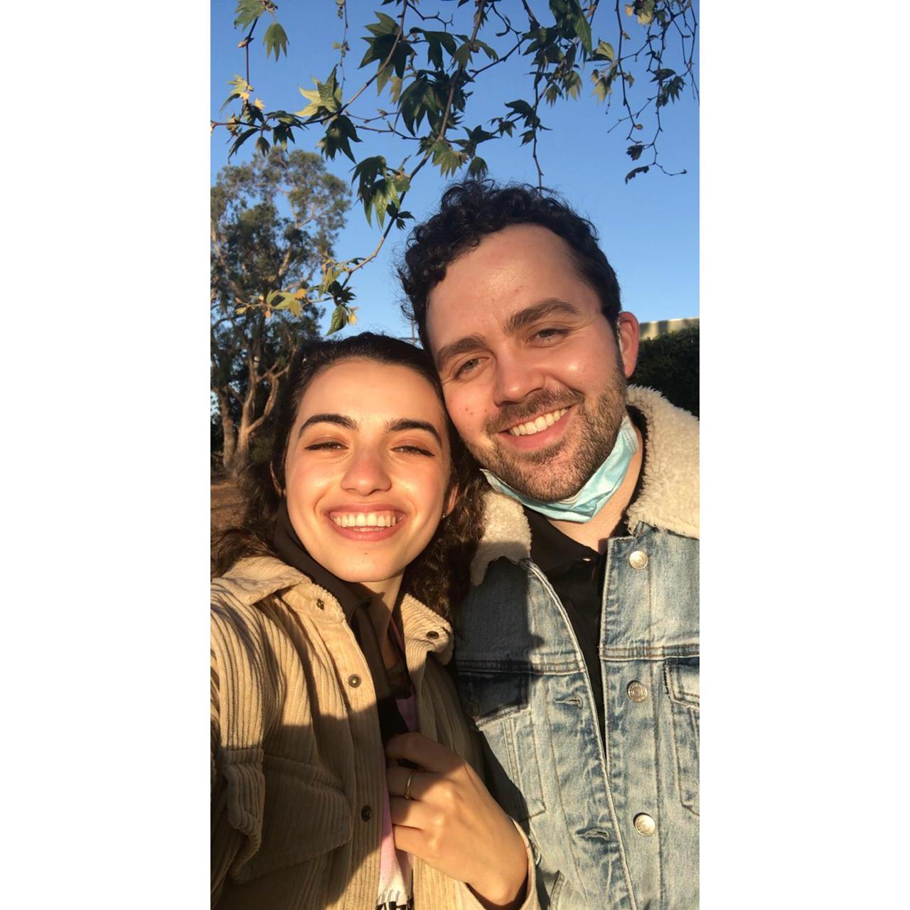 2021: Our 1-year anniversary date in Marina del Rey.