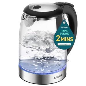 Cosori Electric Kettle, No Plastic Filter & Spout, Stainless Steel Inner Lid, Tea Kettle & Hot Water Boiler For Coffee & Tea, Water Heater & Teapot, Automatic Shut Off, Black, 1.7L/1500W