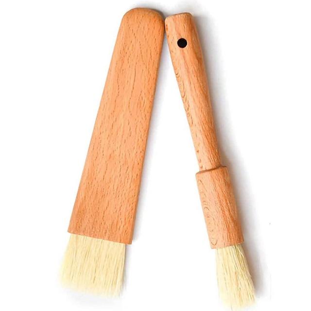 Angel’s Peel Lounge Basting Brush-Pastry Brush, Oil Brush for Cooking, Wooden Handle Bbq Sauce/Grill/Butter/Food/Egg/Oil/Marinades Spread Brush/kitchen Brush for Cooking and Baking (2 Pcs)