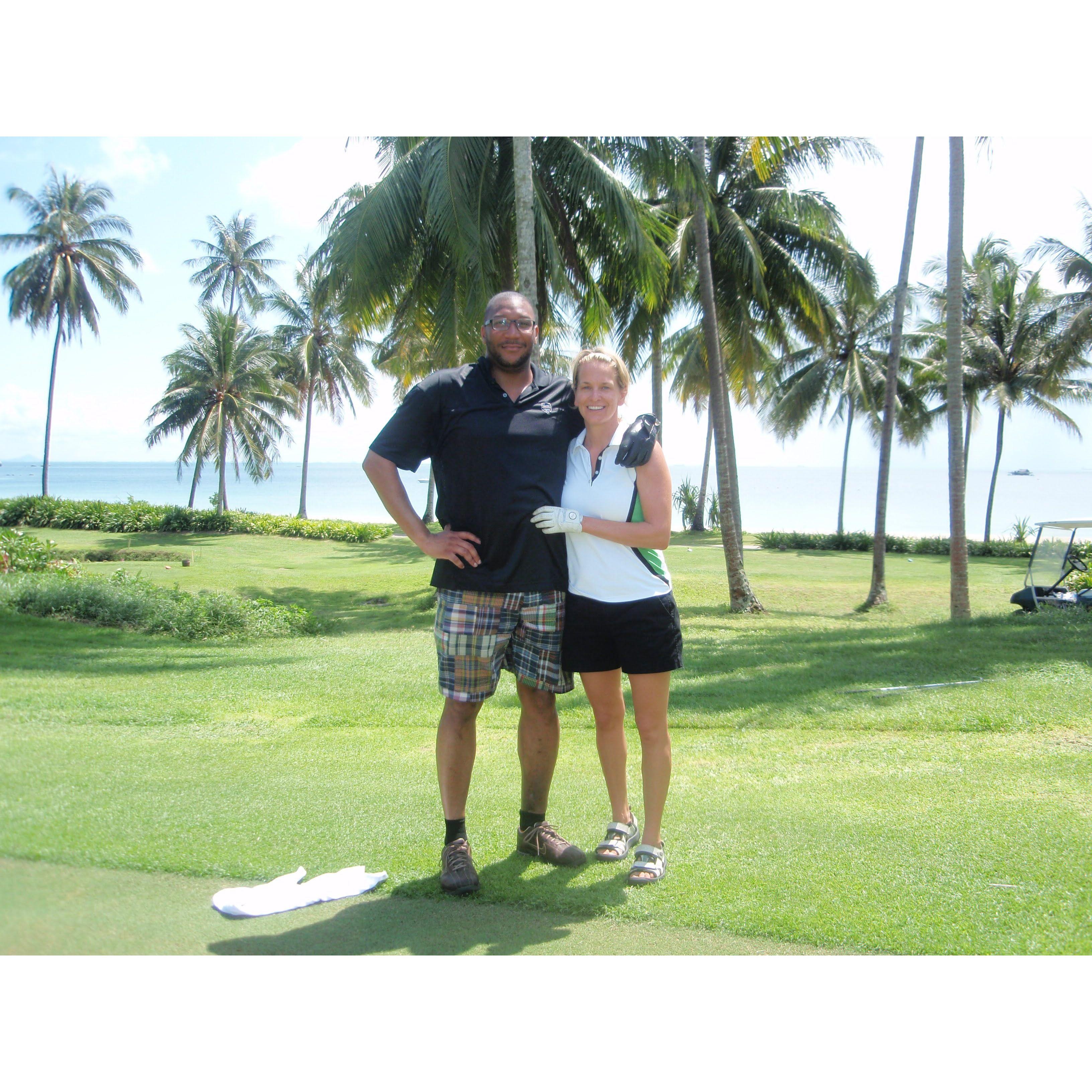 Golfing in Bintan circa 2011.