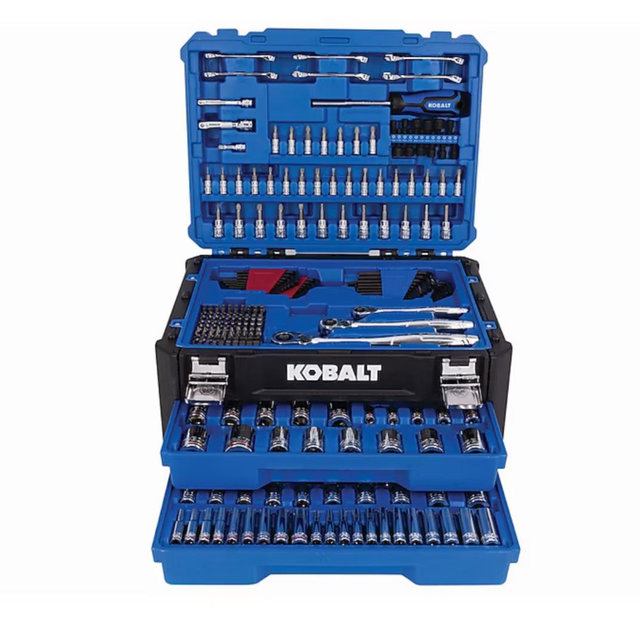 Kobalt 297 -Piece Standard (SAE) and Metric Mechanics Tool Set with Hard Case