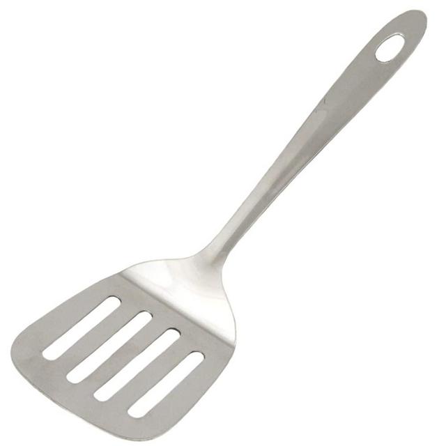 Chef Craft Serving Stainless Steel Slotted Turner, 9 1/2", Silver