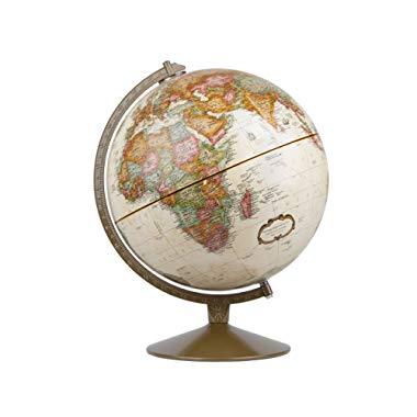 Replogle Globes Franklin World Globe, Antique Ocean, 12-Inch Diameter,Over 4,000 Place Names