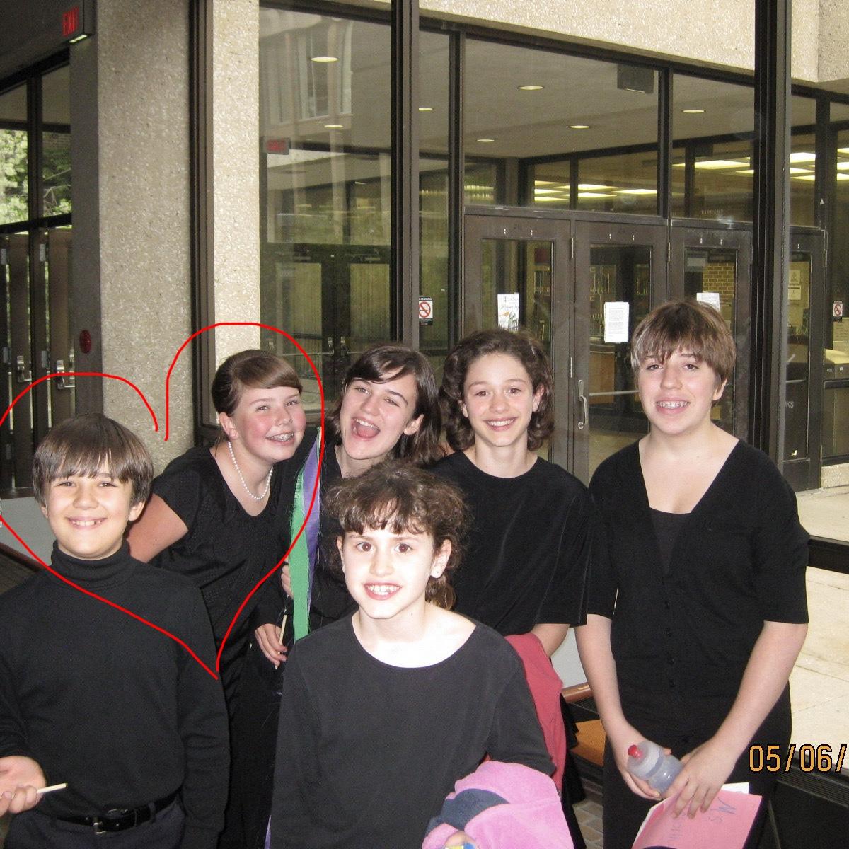 After a children’s choir performance in 2012, along with Jude, Olivia, Zoe, and Maria!
