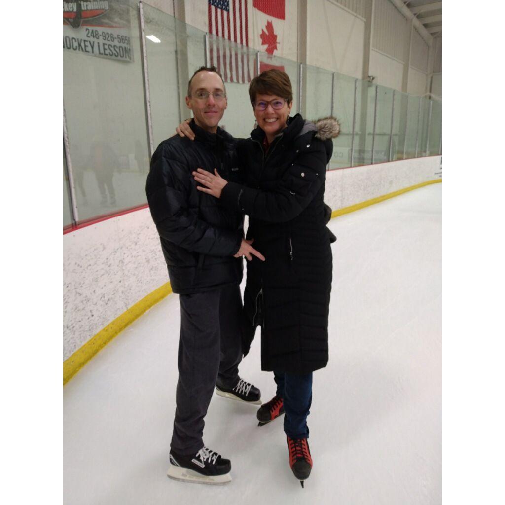 Matt used to play hockey and was so excited to take Rachel ice skating. What a fun day :-)