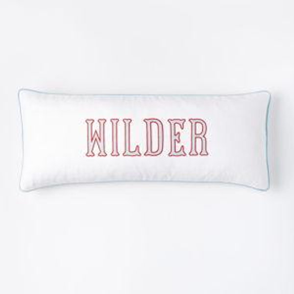 Navy, 14x36 Bespoke Embroidered Pillow