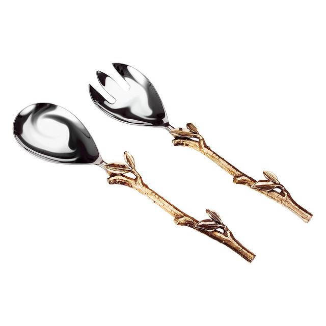 Godinger Leaf Design Two-tone Salad Set