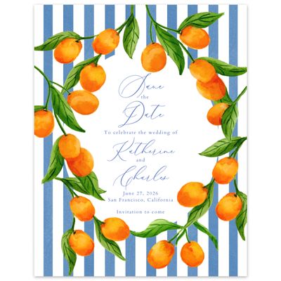 Blue Rustic Wedding Digital Save the Date - Tropea Classic