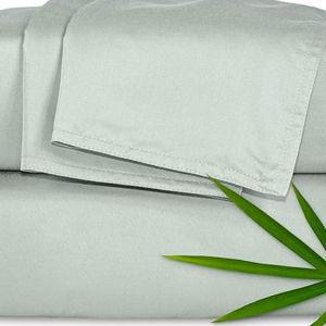 King Sheets by Pure Bamboo, Genuine 100% Organic Viscose Derived from Bamboo Bed Sheet Set, Luxuriously Soft & Cooling, Double Stitching, 2 Year Quality Promise (King, Sea Glass)