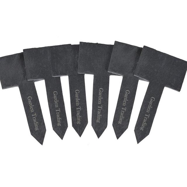 Greenhouse Tags With Chalk S/6, Slate