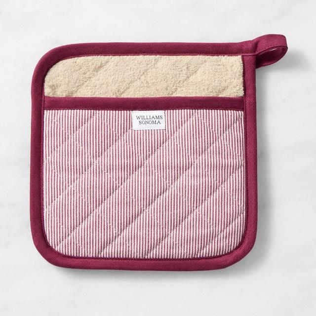 Williams Sonoma Heritage Stripe Potholder, Pomegranate