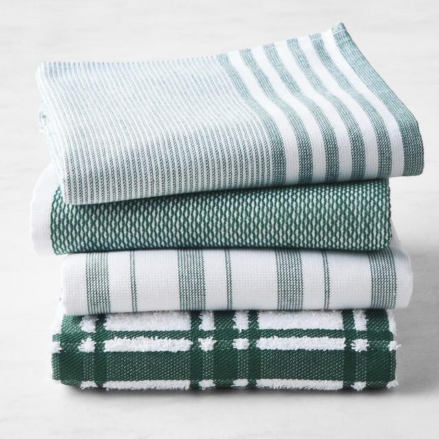 Williams Sonoma Super-Absorbent Multi-Pack Towels, Set of 4, Dark Green