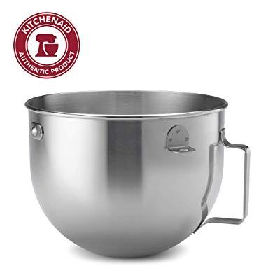 KitchenAid 5qt Polished Stainless Steel Mixer Bowl with Flat Handle