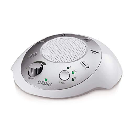 White Noise Sound Machine | Portable Sleep Therapy for Home , Office , Baby & Travel | 6 Relaxing & Soothing Nature Sounds , Battery or Adapter Charging Options , Auto-Off Timer | HoMedics Sound Spa