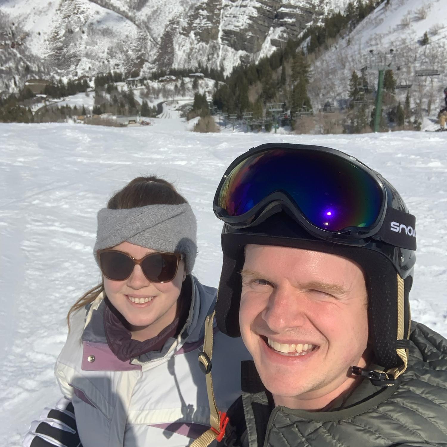 This was the first time we went skiing together at Sundance when we came out to Utah for Aaron and Ashleigh's wedding in February 2024.