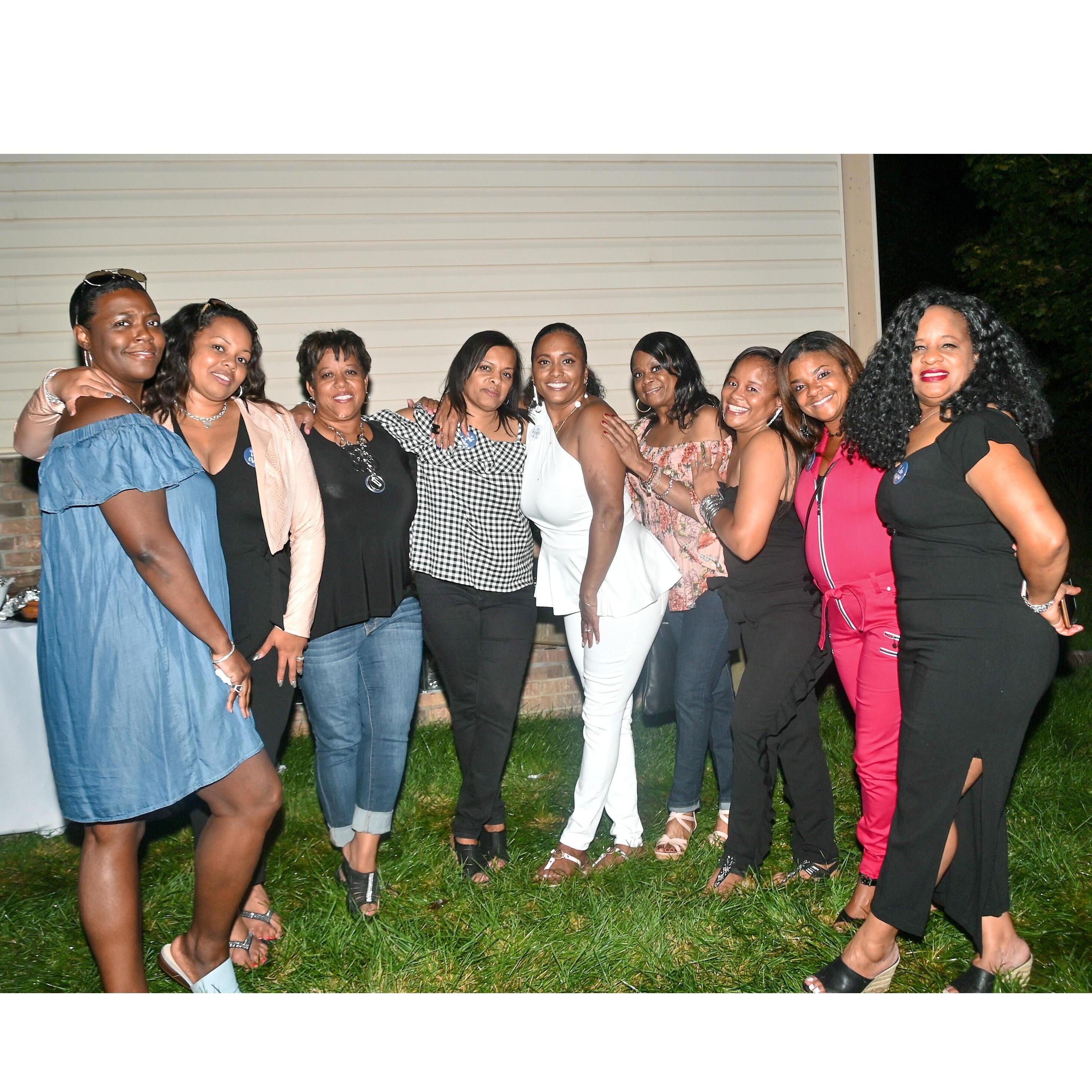 My "I Do Crew" - Gina, Keke, Crystal, Tara, Lori (Me), Neicey, Johanna, Carla and Bridget