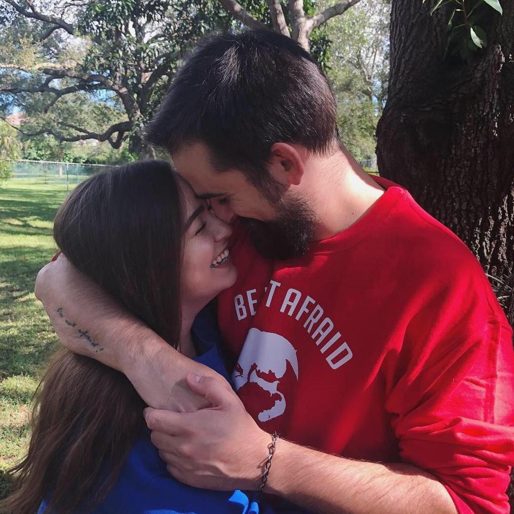 This was our first "Instagram official" post as a couple... We were wearing matching St. JPII sweaters and smiling all day long. John Paul the Great, pray for us! (October 2018)