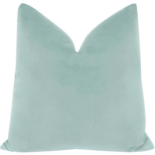 Signature Velvet // Spa Blue Pillow | blue velvet pillow | light blue throw pillow | cotton velvet |
