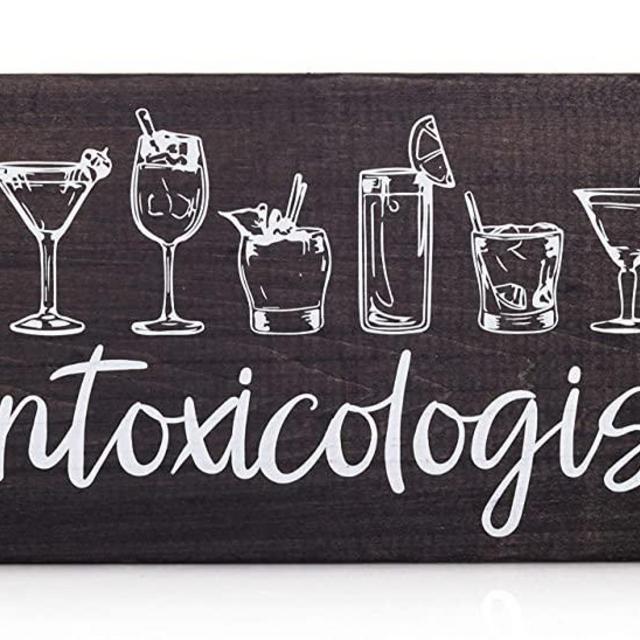 Intoxicologist- Bar Decor - Funny Bar Signs and Accessories for Man Cave Decor or Home Wall Art