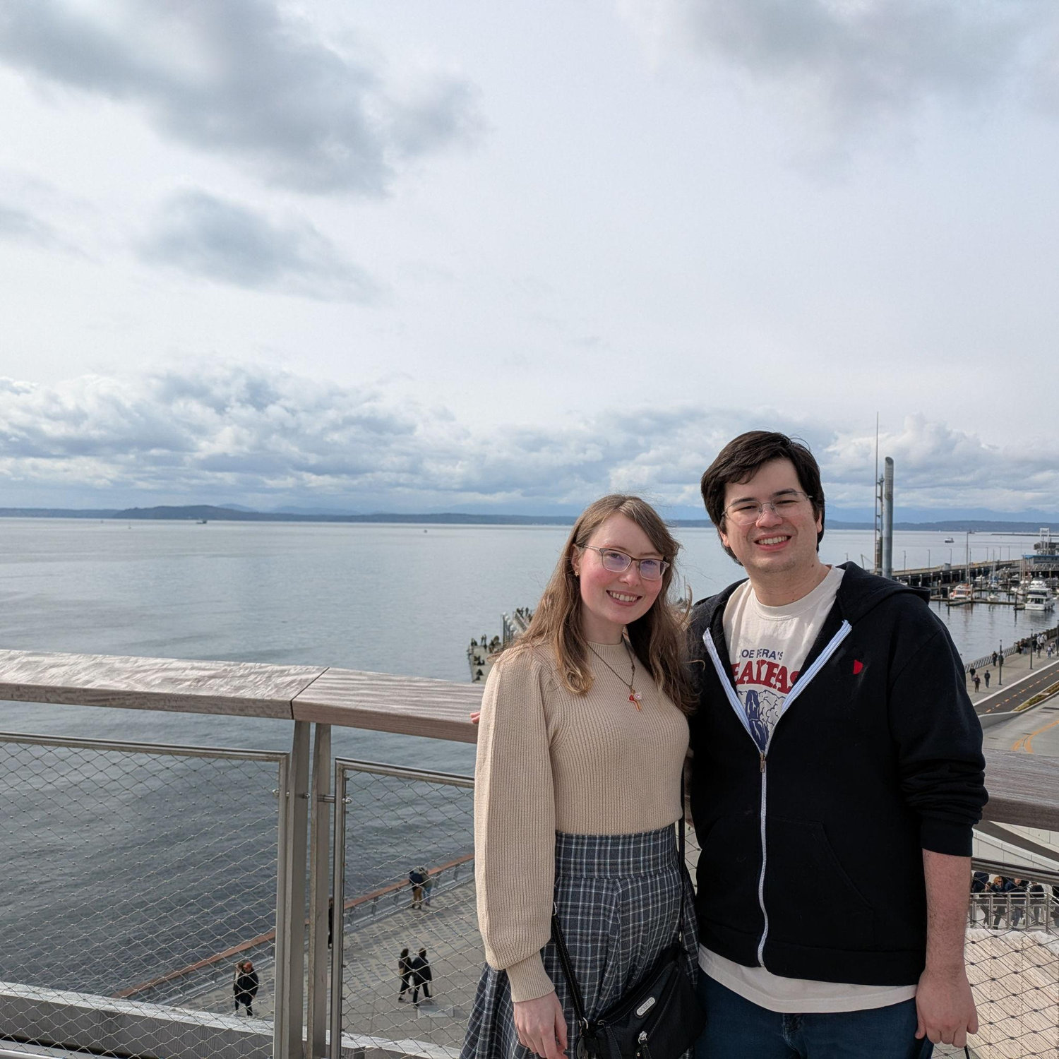 Walking by the Puget Sound in Seattle in 2025.