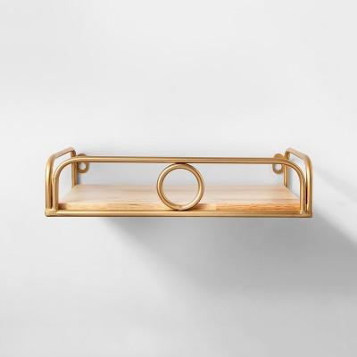12" x 7" Decorative Wall Shelf Gold - Opalhouse™
